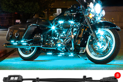 Xk Glow White Led Strip 10pc Kit - Aqua - Harddrive Products