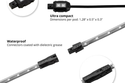 Xk Glow White Led Strip 10pc Kit - Harddrive Products