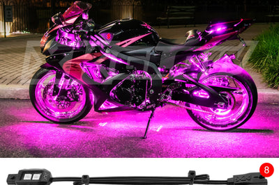 Xk Glow White Led Strip 10pc Kit - Pink - Harddrive Products