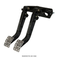 Wilwood Adjustable-Tandem Dual Pedal - Brake / Clutch - Fwd. Swing Mount - 6.25:1 - Black E-Coat - Interior Accessories