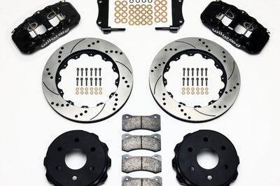 Wilwood AERO4 RearTruck Kit 14.25in Drilled 1999-2010 GM 1500-SUV 1 Piston OE Caliper - Brakes Rotors & Pads