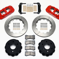 Wilwood AERO4 RearTruck Kit 14.25in Red 1999-2010 GM 1500-SUV 1 Piston OE Caliper - Brakes Rotors & Pads