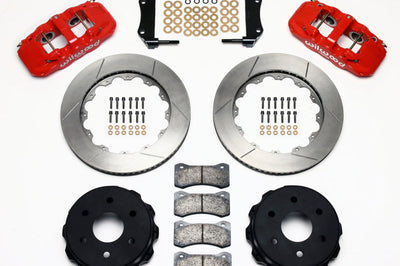 Wilwood AERO4 RearTruck Kit 14.25in Red 1999-2010 GM 1500-SUV 1 Piston OE Caliper - Brakes Rotors & Pads