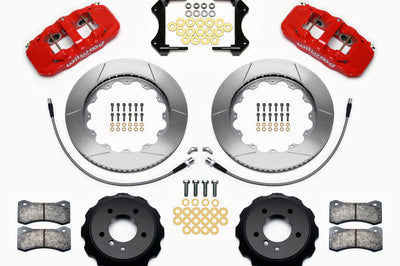 Wilwood AERO6 Front Hat Kit 14.00 Red 2007-2011 BMW E90 Series w/Lines - Brakes Rotors & Pads