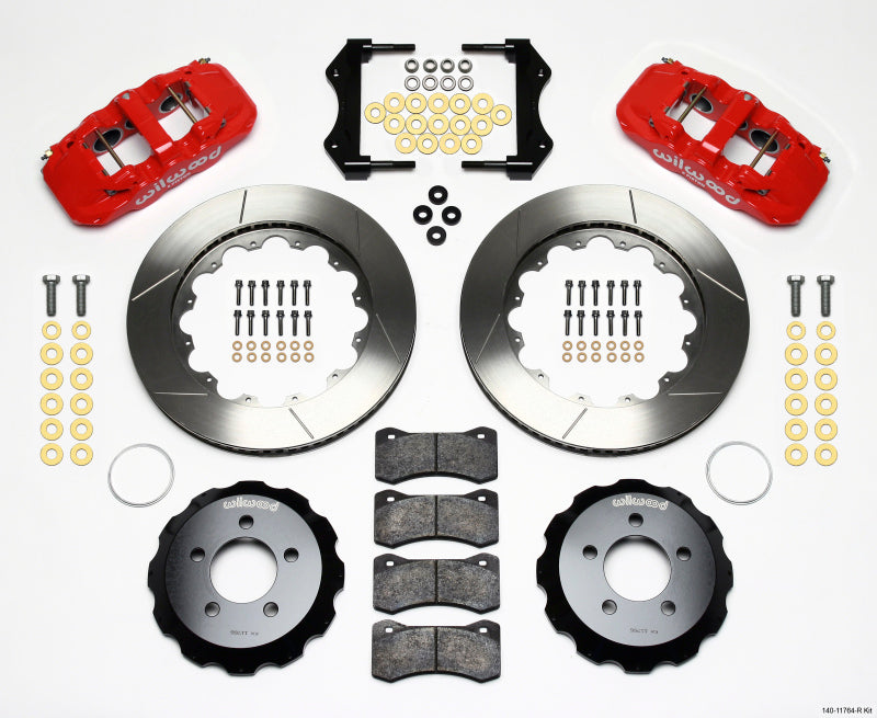Wilwood AERO6 Front Hat Kit 14.25 Red 2006-10 Magnum/Challngr/Chrgr/300C - Brakes Rotors & Pads