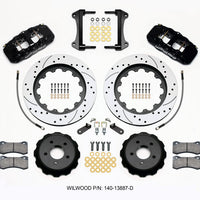 Wilwood AERO6 Front Hat Kit 15.00 Drilled 2015-Up Mustang w/Lines - Brakes Rotors & Pads
