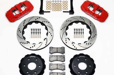 Wilwood AERO6 Front Truck Kit 14.25in Drill Red 1999-2014 GM Truck/SUV 1500 - Brakes Rotors & Pads