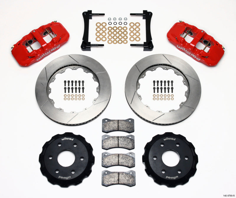 Wilwood AERO6 Front Truck Kit 14.25in Red 1999-2014 GM Truck/SUV 1500 - Brakes Rotors & Pads