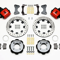 Wilwood Combination Parking Brake Rear Kit 11.75in Drilled Red 2011 Fiesta - Brakes Rotors & Pads