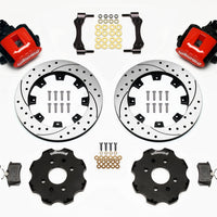 Wilwood Combination Parking Brake Rear Kit 12.19in Drilled Red Civic / Integra Disc 2.39 Hub Offset - Brakes Rotors &