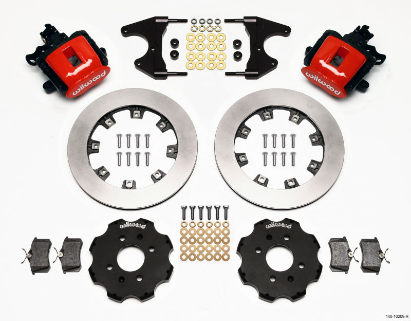 Wilwood Combination Parking Brake Rear Kit 12.19in Red Civic / Integra Drum 2.46 Hub Offset - Brakes Rotors & Pads
