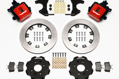 Wilwood Combination Parking Brake Rear Kit 12.19in Red Civic / Integra Drum 2.46 Hub Offset - Brakes Rotors & Pads