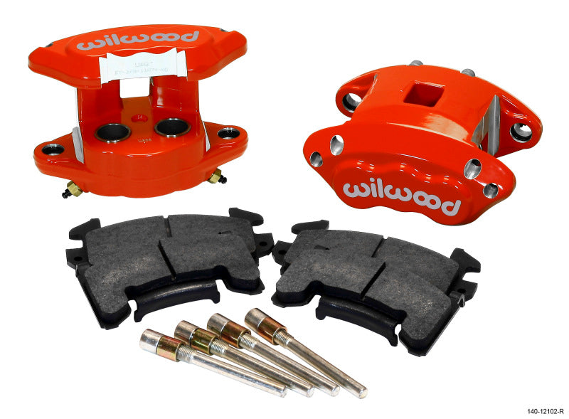 Wilwood D154 Rear Caliper Kit - Red 1.12 / 1.12in Piston 0.81in Rotor - Brakes Rotors & Pads