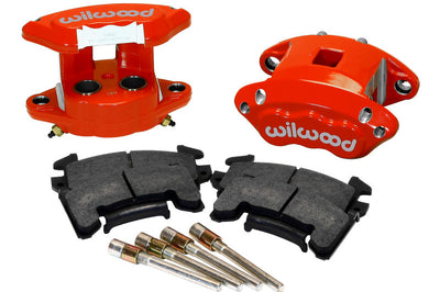 Wilwood D154 Rear Caliper Kit - Red 1.12 / 1.12in Piston 0.81in Rotor - Brakes Rotors & Pads