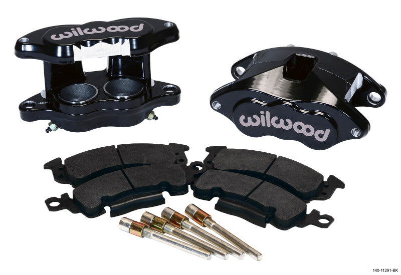 Wilwood D52 Front Caliper Kit - Black Pwdr 2.00 / 2.00in Piston 1.04in Rotor - Brakes Rotors & Pads