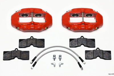 Wilwood D8-4 Front Caliper Kit Red Corvette C2 / C3 65-82 - Brakes Rotors & Pads