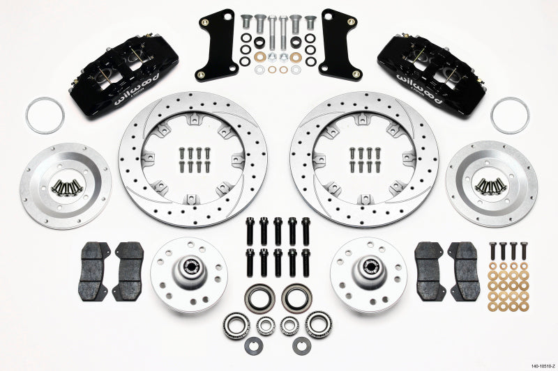 Wilwood Dynapro 6 Front Hub Kit 12.19in Drill-Zinc 67-69 Camaro (*Line Needed*) - Brakes Rotors & Pads