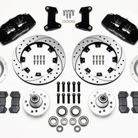 Wilwood Dynapro 6 Front Hub Kit 12.19in Drilled 74-80 Pinto/Mustang II Disc Spindle only - Brakes Rotors & Pads