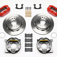 Wilwood Dynapro Dust-Boot P/S Park Brake Kit Red Small Ford 2.66in Offset - Brakes Rotors & Pads