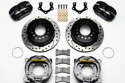 Wilwood Dynapro Low-Profile 11.00in P-Brake Kit Drilled Mopar/Dana 2.50in Off w/Snap Ring Brng - Brakes Rotors & Pads