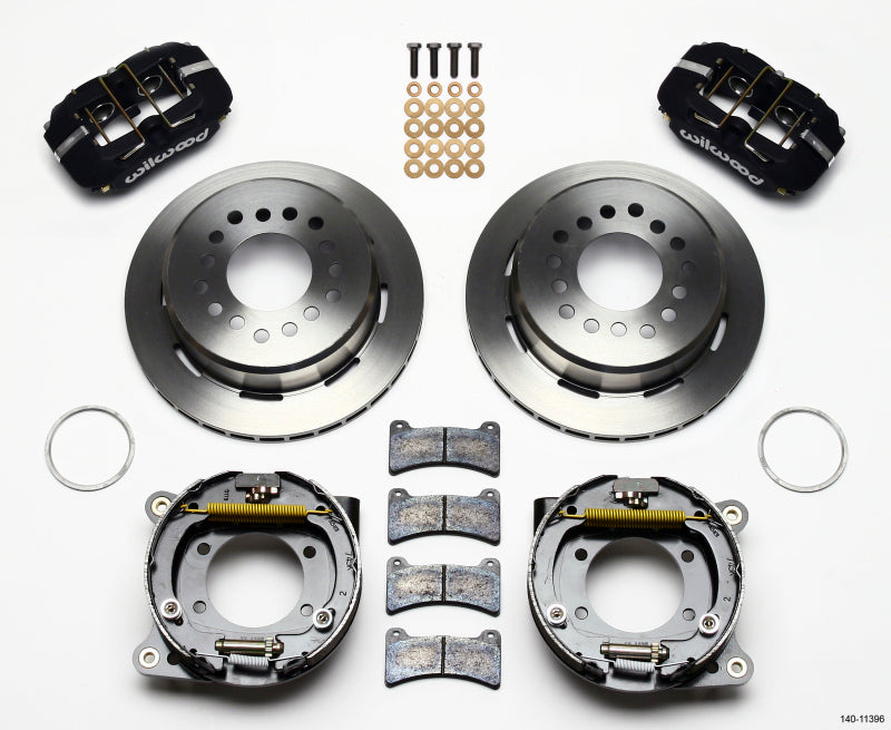 Wilwood Dynapro Low-Profile 11.00in P-Brake Kit Ford 8.8 w/2.50in Offset-5 Lug - Brakes Rotors & Pads