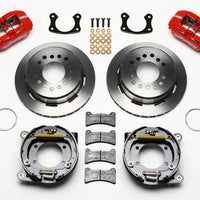 Wilwood Dynapro Low-Profile 11.00in P-Brake Kit - Red New Big Ford 2.50in Offset - Brakes Rotors & Pads