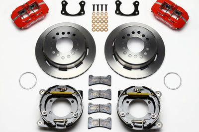 Wilwood Dynapro Low-Profile 11.00in P-Brake Kit - Red New Big Ford 2.50in Offset - Brakes Rotors & Pads