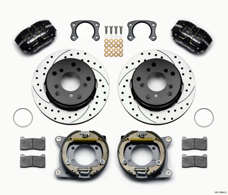Wilwood Dynapro Lug Mount P/S Park Brake Kit Drilled Big Ford New 2.38in Off Bronco 5 x 5.50 - Brakes Rotors & Pads