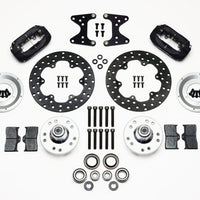 Wilwood Forged Dynalite Front Drag Kit Drilled Rotor 71-80 Pinto/Mustang II Disc & Drum - Brakes Rotors Pads