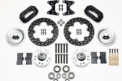 Wilwood Forged Dynalite Front Drag Kit Drilled Rotor 71-80 Pinto/Mustang II Disc & Drum - Brakes Rotors Pads