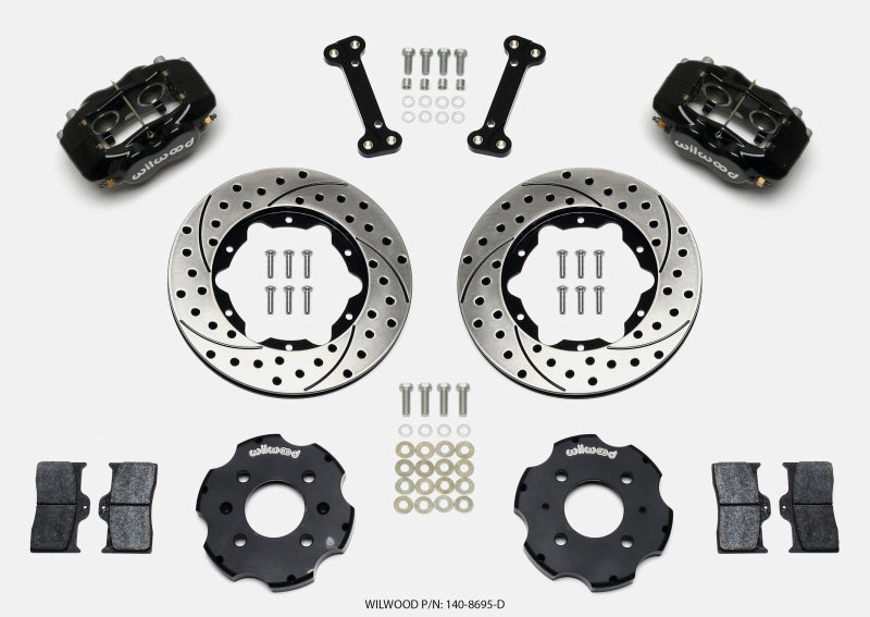 Wilwood Forged Dynalite Front Hat Kit 11.00in Drilled Integra/Civic w/Fac.240mm Rtr - Brakes Rotors & Pads