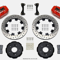 Wilwood Forged Dynalite Front Hat Kit 12.19in Drilled Red 02-06 Acura RSX-5 Lug - Brakes Rotors & Pads