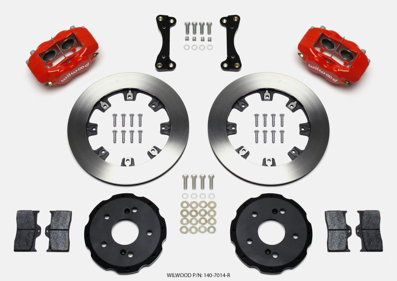 Wilwood Forged Dynalite Front Hat Kit 12.19in Red 02-06 Acura RSX-5 Lug - Brakes Rotors & Pads