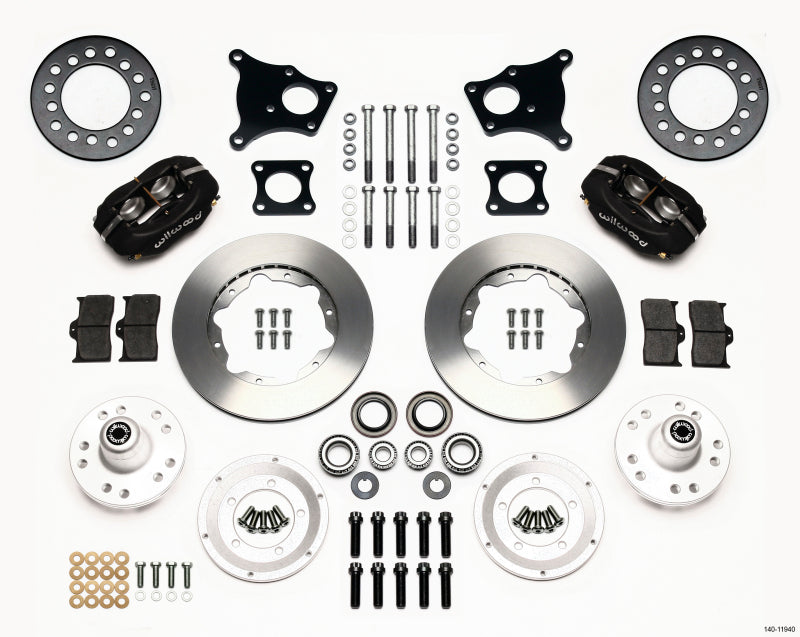 Wilwood Forged Dynalite Front Kit 11.00in AMC 71-76 OE Disc w/o Bendix Brakes - Rotors & Pads