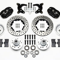 Wilwood Forged Dynalite Front Kit 11.00in Drilled 65-72 CDP A Body - 10in Drum - Brakes Rotors & Pads