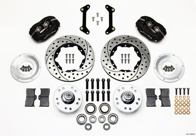 Wilwood Forged Dynalite Front Kit 11.00in Drilled 79-87 GM G Body - Brakes Rotors & Pads