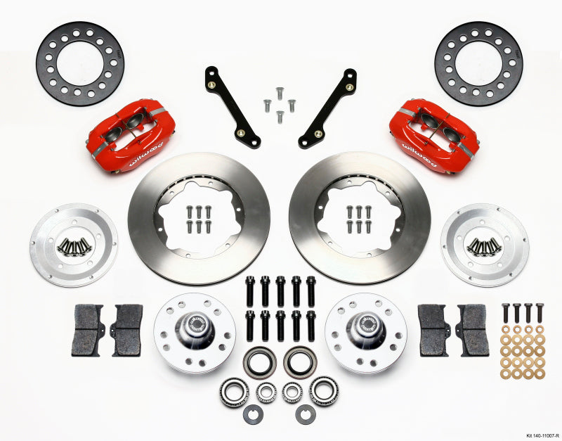 Wilwood Forged Dynalite Front Kit 11.00in Red 70-78 Camaro - Brakes Rotors & Pads