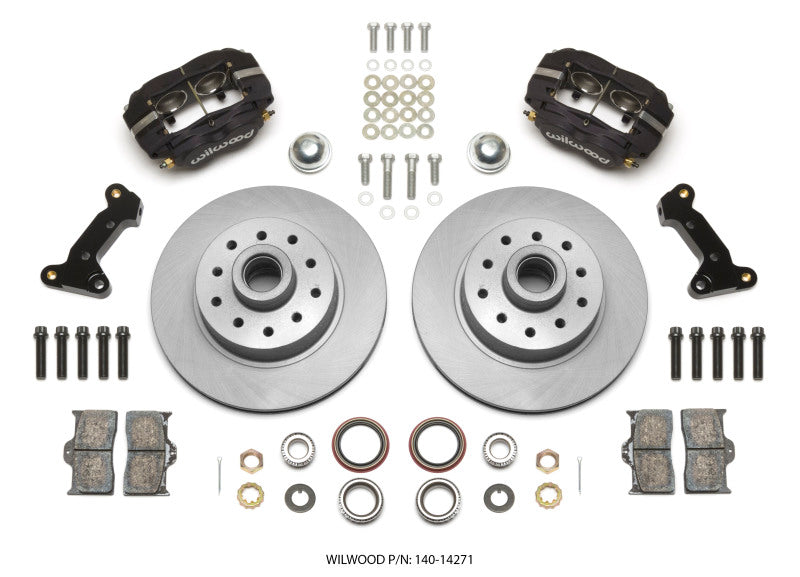 Wilwood Forged Dynalite Front Kit 11.03in 1 PC Rotor&Hub 74-80 Pinto/Mustang II Disc Spindle only - Brakes Rotors & Pads