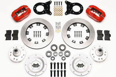 Wilwood Forged Dynalite Front Kit 12.19in Red 1970-1973 Mustang Disc & Drum Spindle - Brakes Rotors Pads