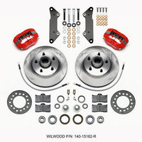 Wilwood Forged Dynalite-M Front Kit 11.88in 1 PC Rotor&Hub Red Cadillac 1957-60 - Brakes Rotors & Pads