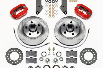 Wilwood Forged Dynalite-M Front Kit 11.88in 1 PC Rotor&Hub Red Cadillac 1957-60 - Brakes Rotors & Pads