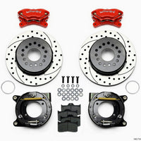 Wilwood Forged Dynalite P/S P-B Kit Drilled-Red Chevy 12 Bolt w/ C-Clips - Brakes Rotors & Pads