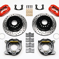 Wilwood Forged Dynalite P/S P-B Kit Drilled-Red New Big Ford 2.50in Offset - Brakes Rotors & Pads