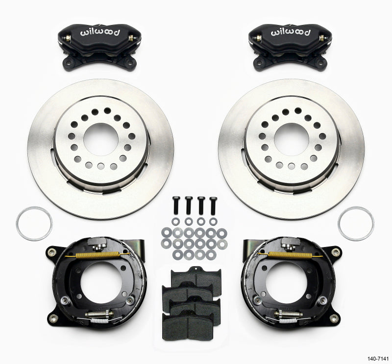Wilwood Forged Dynalite P/S Park Brake Kit Chevy 12 Bolt w/ C-Clips - Brakes Rotors & Pads
