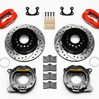 Wilwood Forged Dynalite P/S Park Brake Kit Drill-Red Small Ford 2.50in Offset - Brakes Rotors & Pads