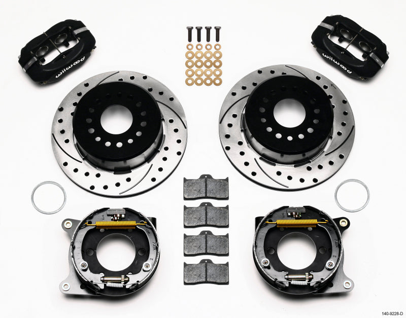 Wilwood Forged Dynalite P/S Park Brake Kit Drilled 2005-2014 Mustang - Brakes Rotors & Pads