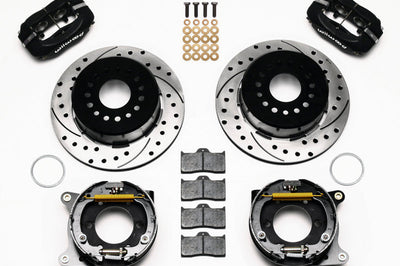 Wilwood Forged Dynalite P/S Park Brake Kit Drilled 2005-2014 Mustang - Brakes Rotors & Pads