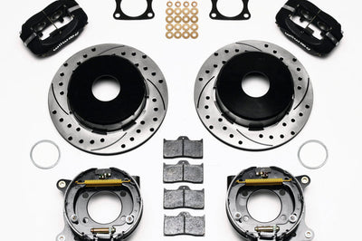 Wilwood Forged Dynalite P/S Park Brake Kit Drilled Big Ford 2.36in Offset Currie Blank - Brakes Rotors & Pads