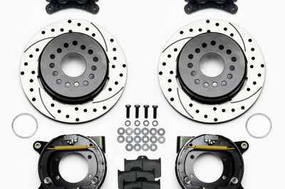 Wilwood Forged Dynalite P/S Park Brake Kit Drilled Chevy 12 Bolt w/ C-Clips - Brakes Rotors & Pads