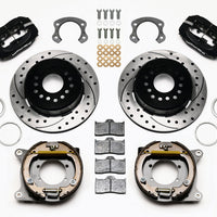 Wilwood Forged Dynalite P/S Park Brake Kit Drilled Ford 8.8 Special w/2.50in Offset-5 Lug - Brakes Rotors & Pads